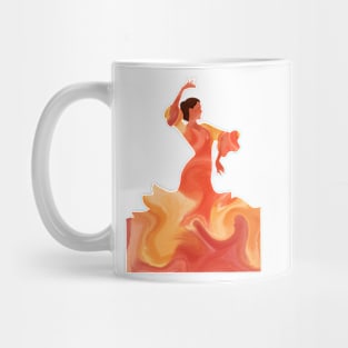 Flamenco dancer in vibrant colors Mug